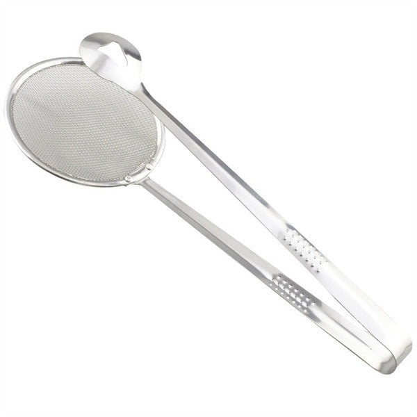 Kitchen filter spoon with clip, stainless steel, multi-functional. Kitchen filter spoon with clip, stainless steel, multi-functional.